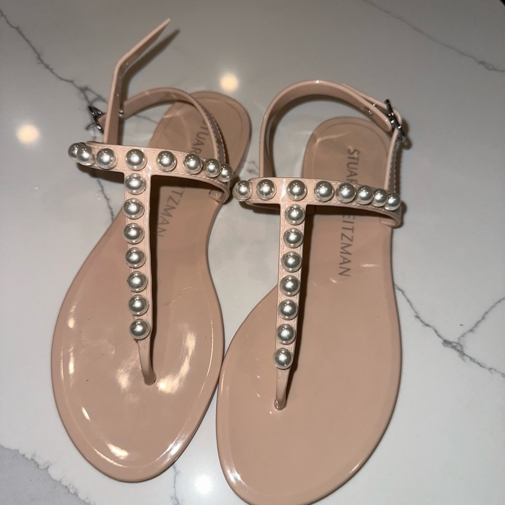 Never worn Stuart Weitzman Pearl Sandals